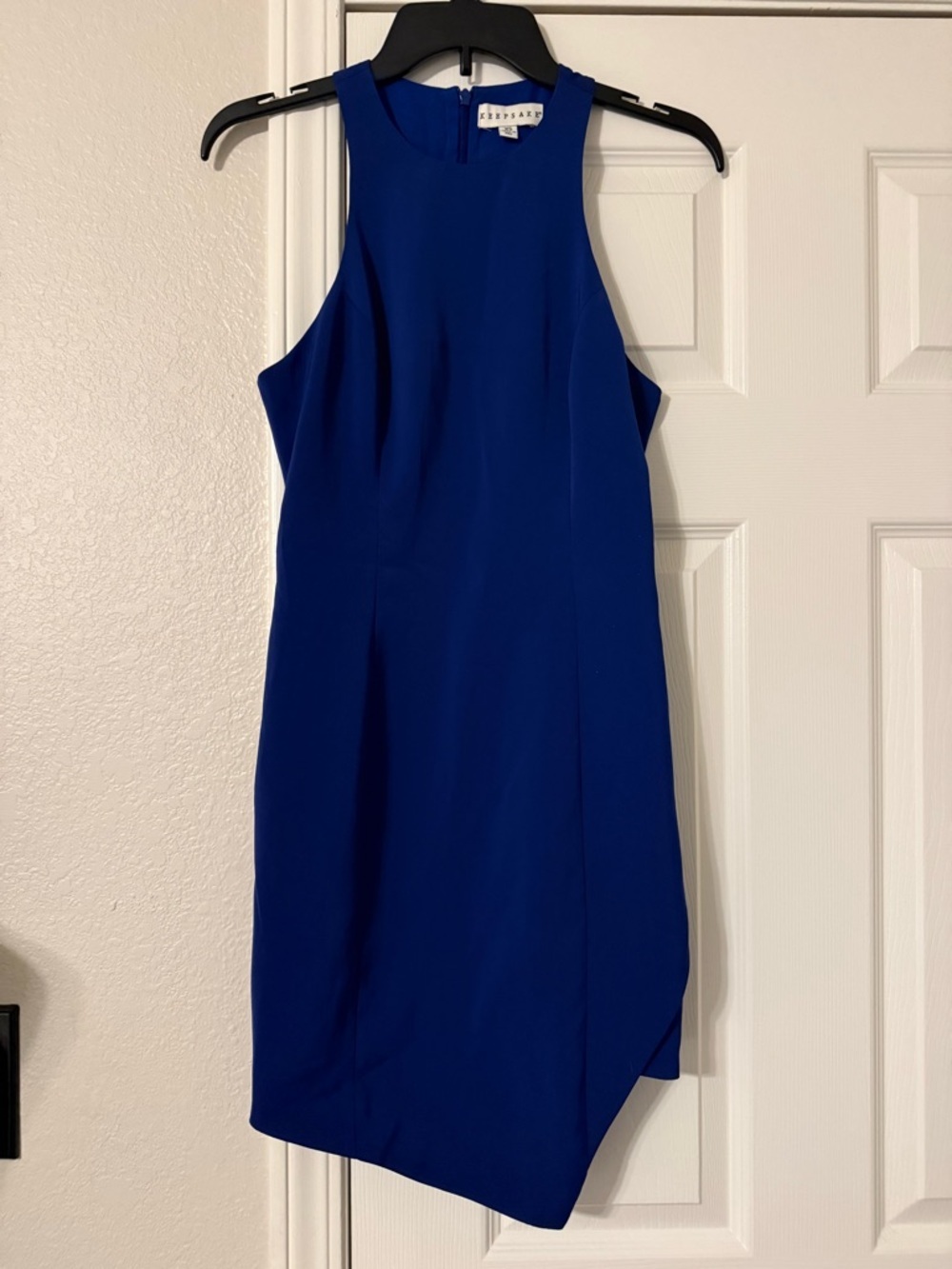 KEEPSAKE the Label Cobalt Blue Asymmetrical Sheath Dress